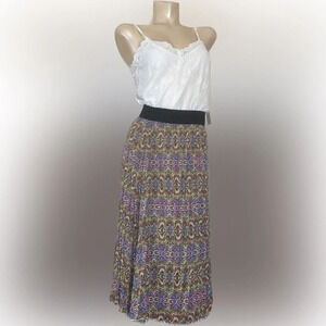 Lularoe women’s skirt  XL 16 18 midi full pattern Jill print black white pink